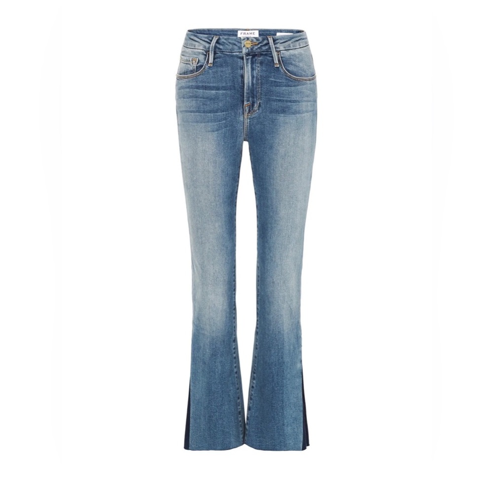 Womens FRAME Le Crop Mini Boot Stretch Denim Jeans 25